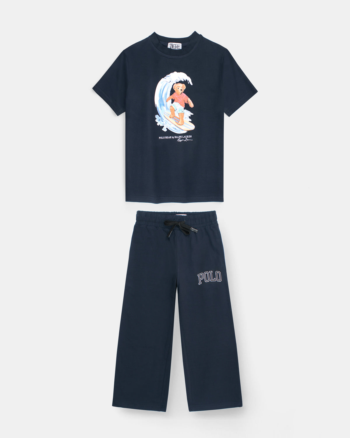 Kids Water Bear Tracksuit Set - Navy Blue