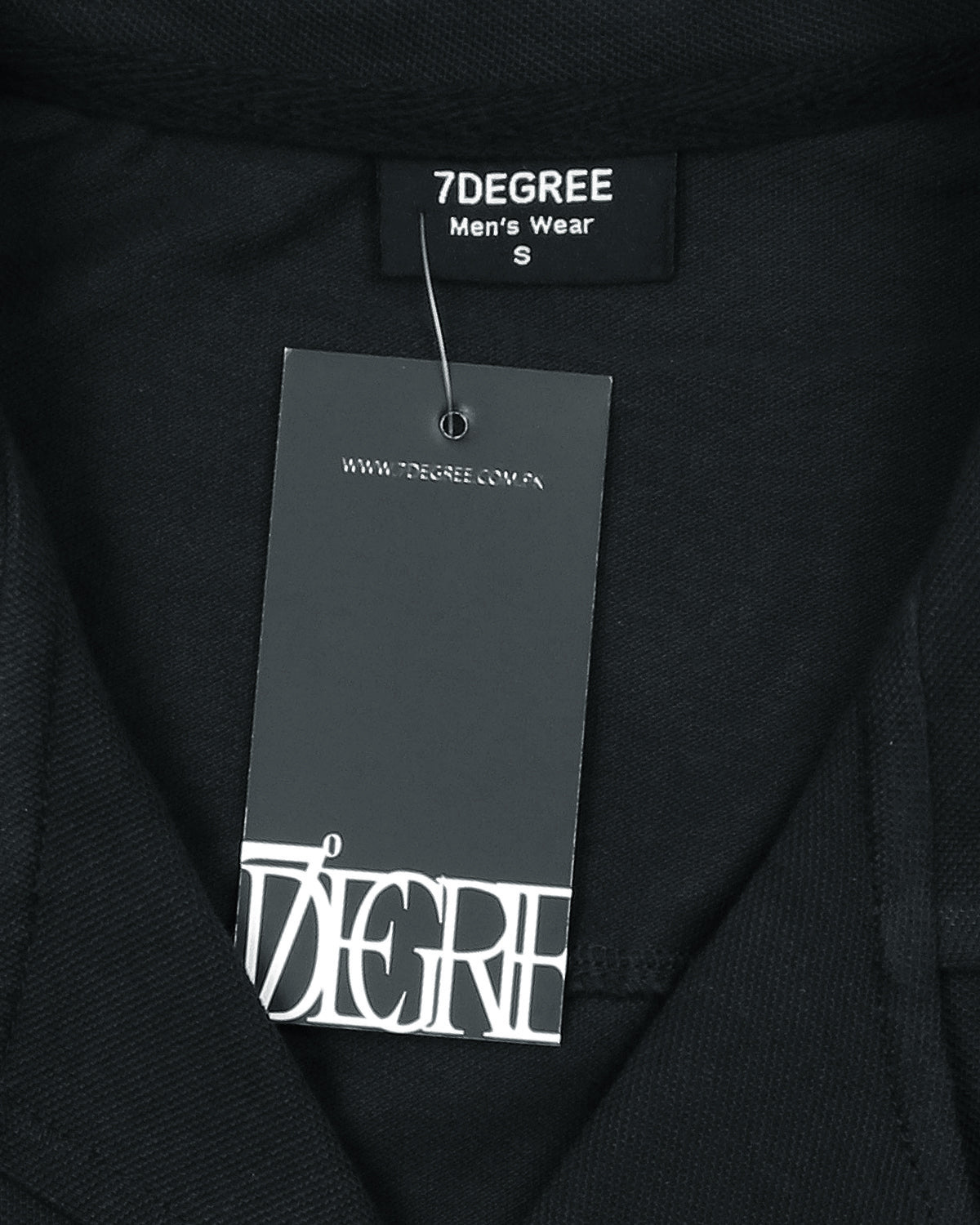 Men's Lapel Collar Pique Shirt - Black