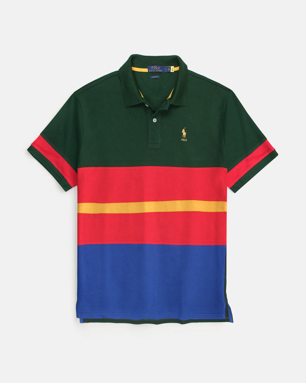 Exclusive R-L Men Multi Color Polo - G-R-B