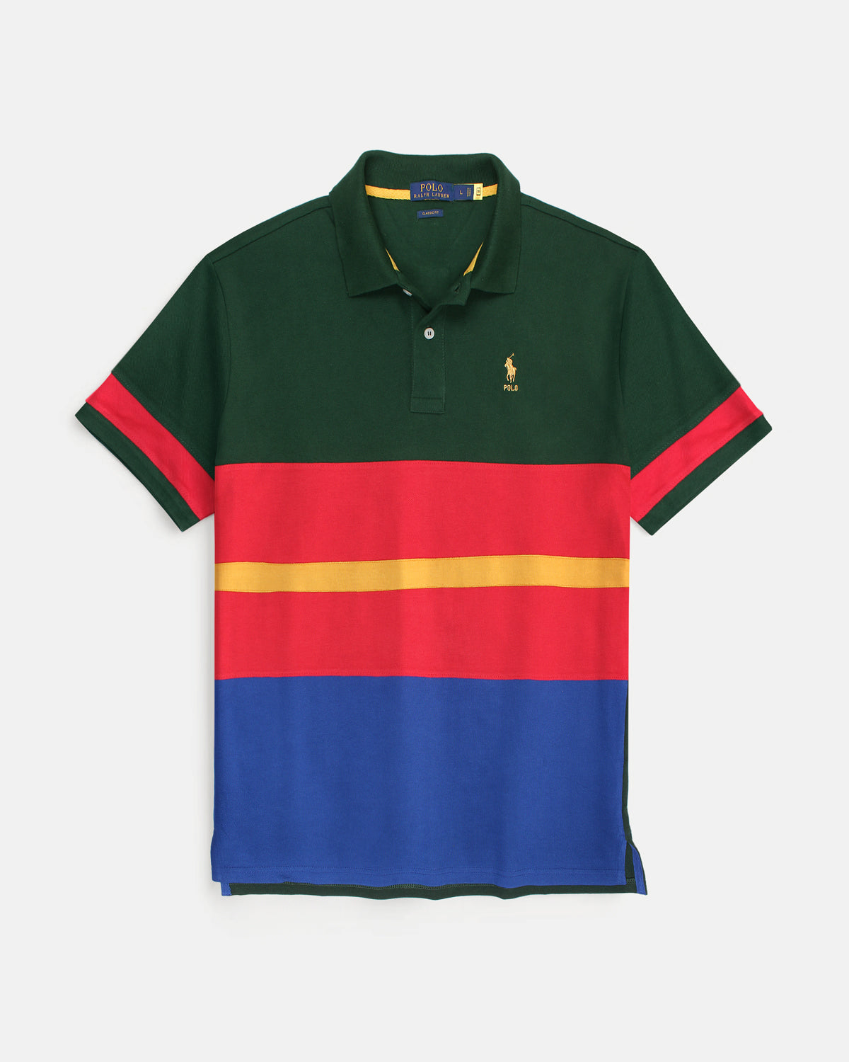 Exclusive R-L Men Multi Color Polo - G-R-B