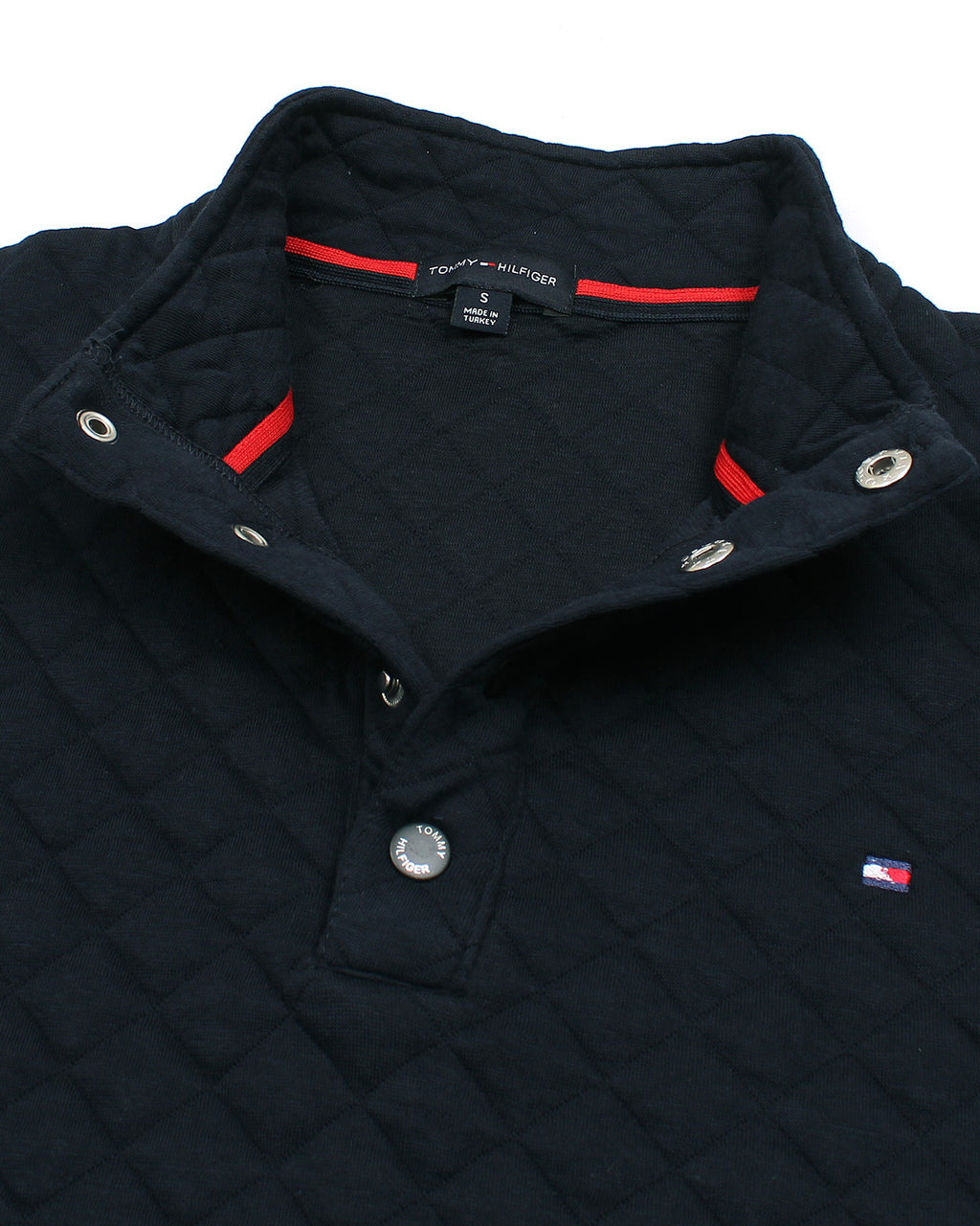 Premium TH Quilted Button Up Men's Sweat - Navy Blue