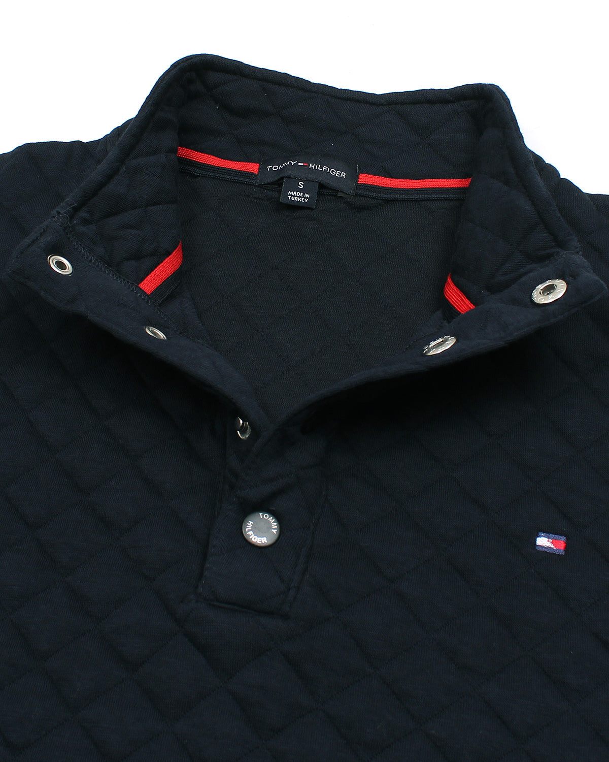 Premium TH Quilted Button Up Men's Sweat - Navy Blue