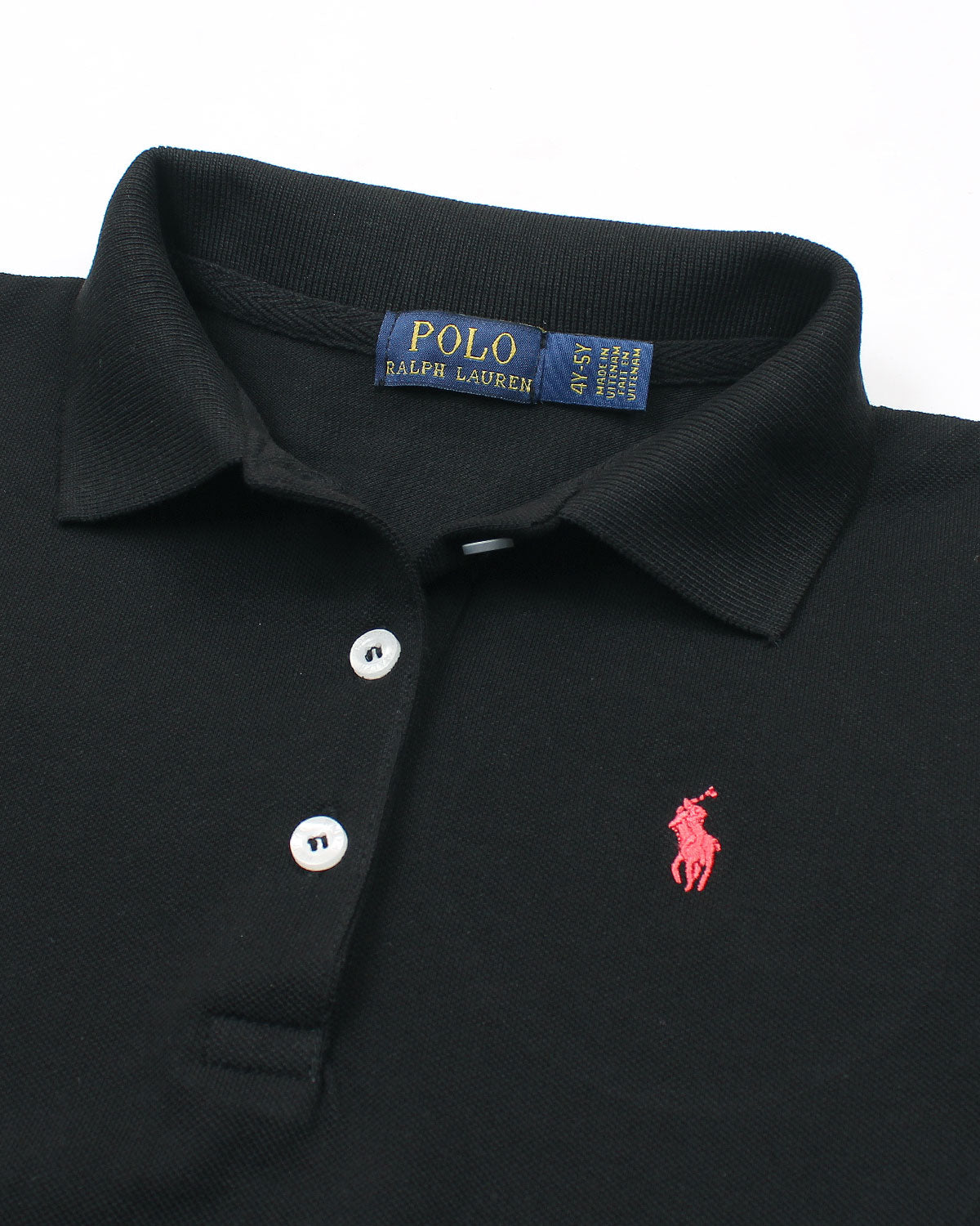 Baby Girl Iconic Polo Dress - Black