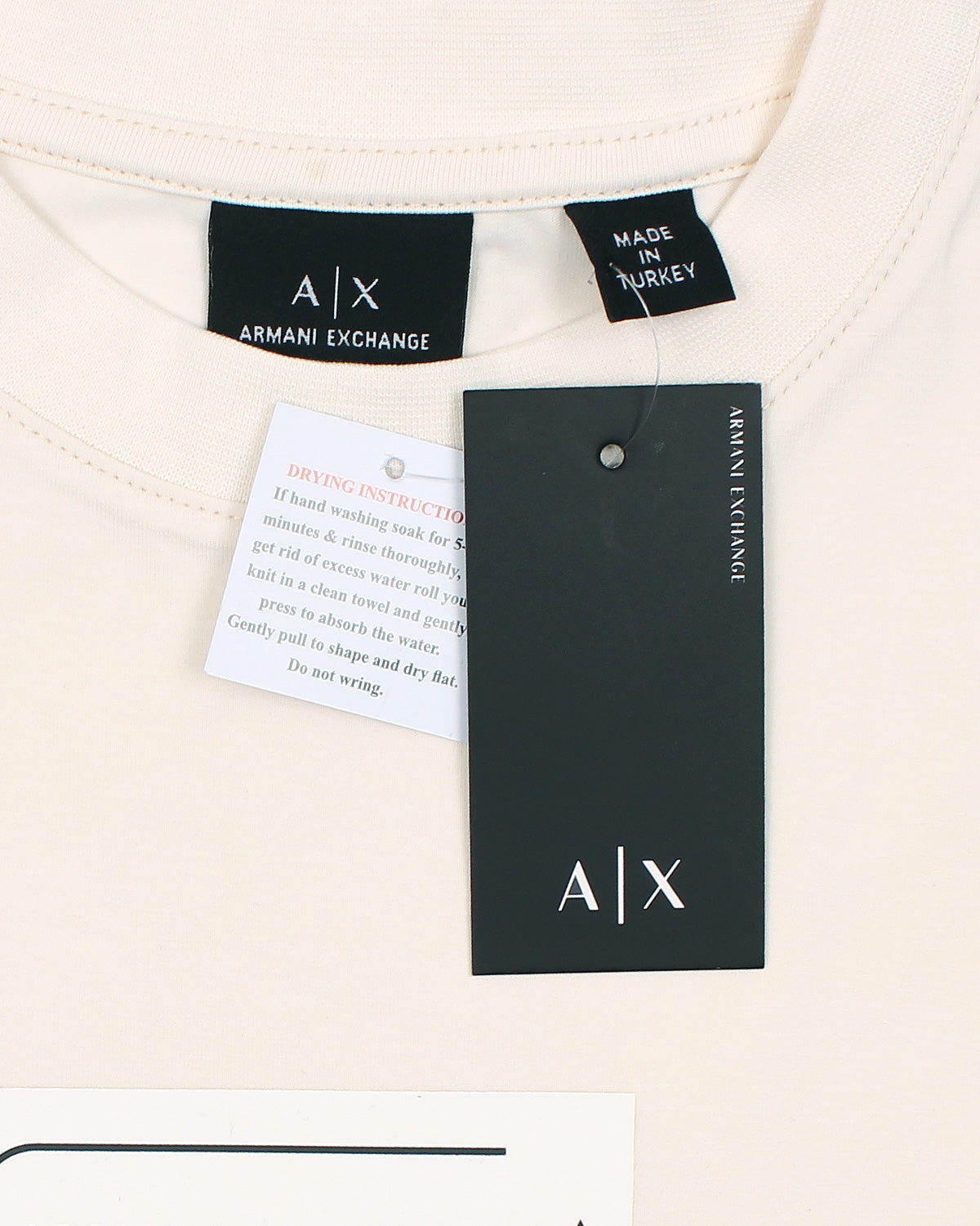 A-X Men's Oversized Logo Patch T-Shirt – Off White