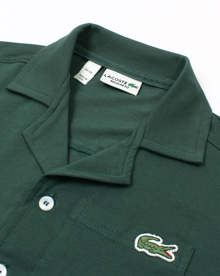 Kids Notch Lapel Tracksuit Set - Green