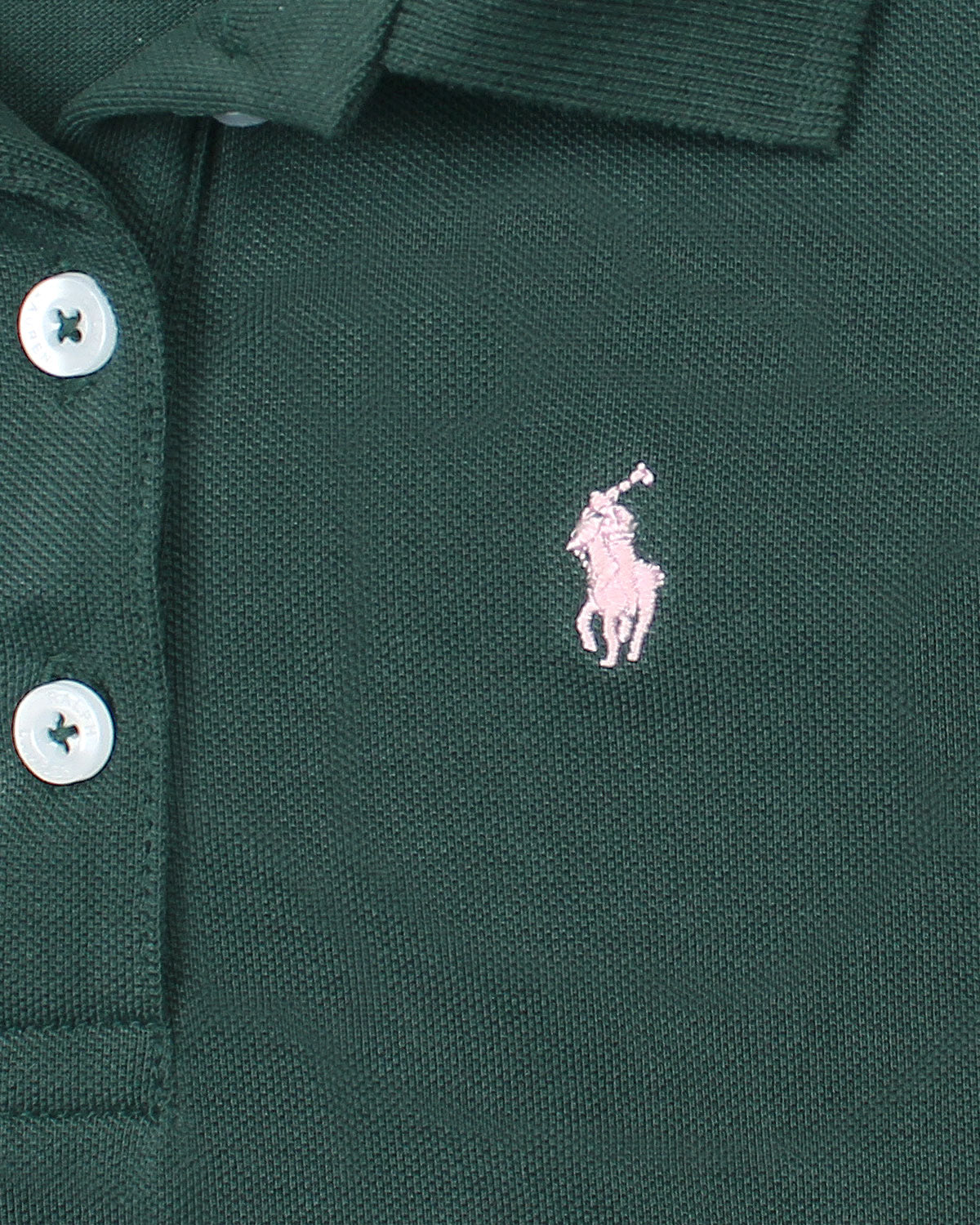 Baby Girl Iconic Polo Dress - Green