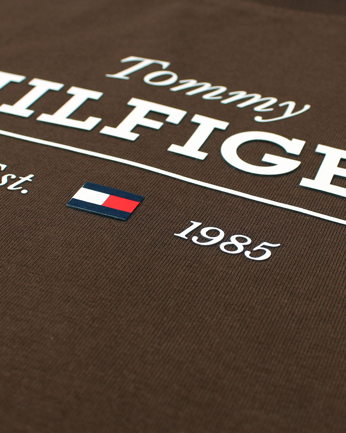 Exclusive Hilfiger Girls Crop Top Tee - Brown