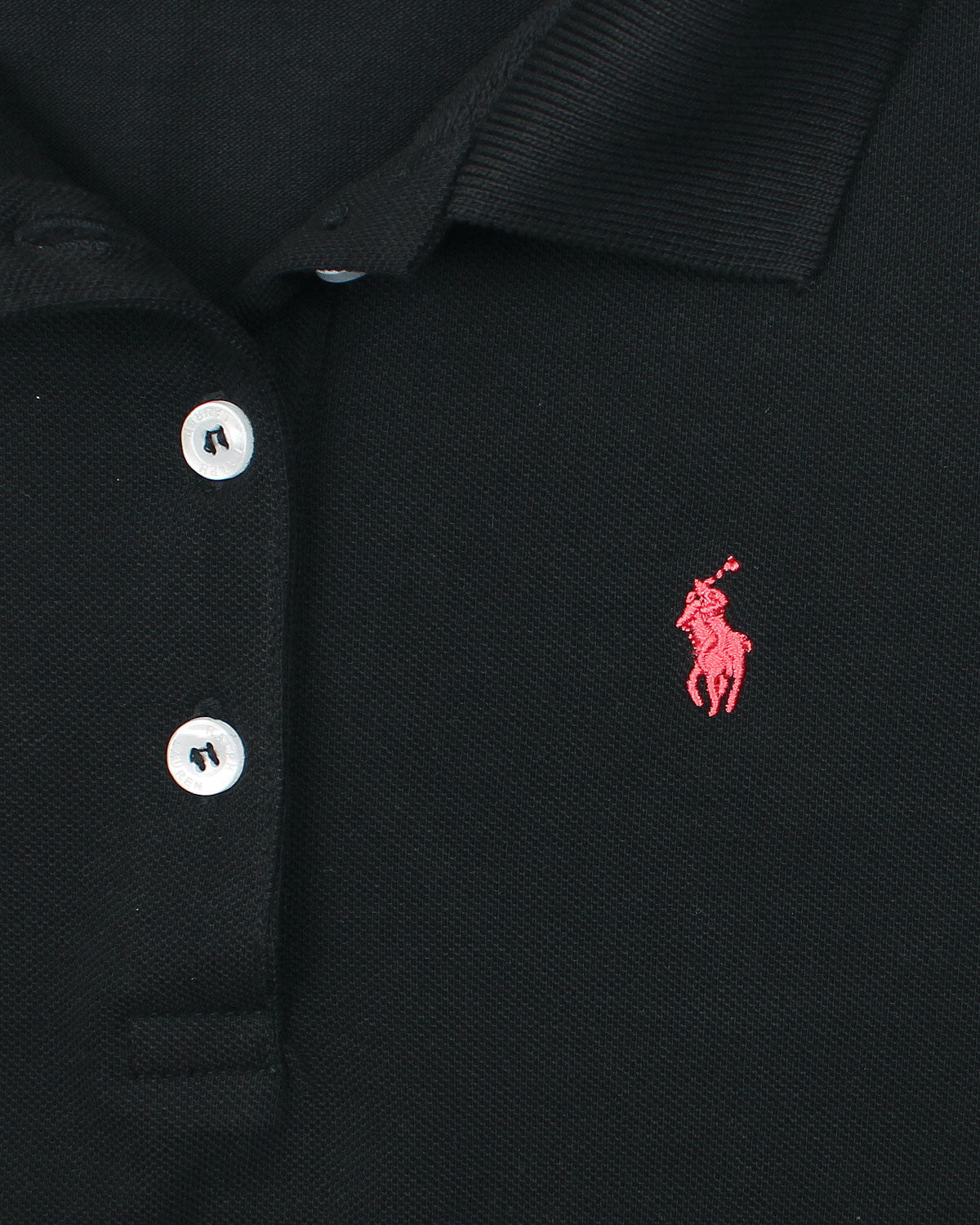 Baby Girl Iconic Polo Dress - Black