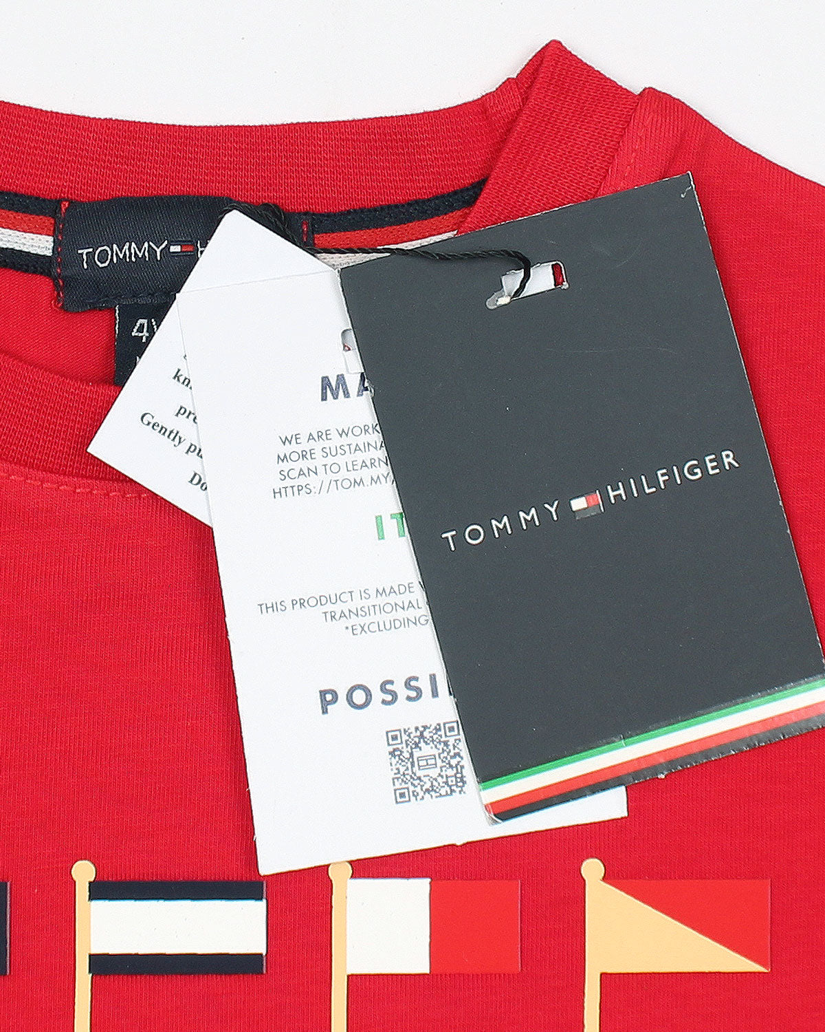 Exclusive Hilfiger Flag KIds Tracksuit - Red