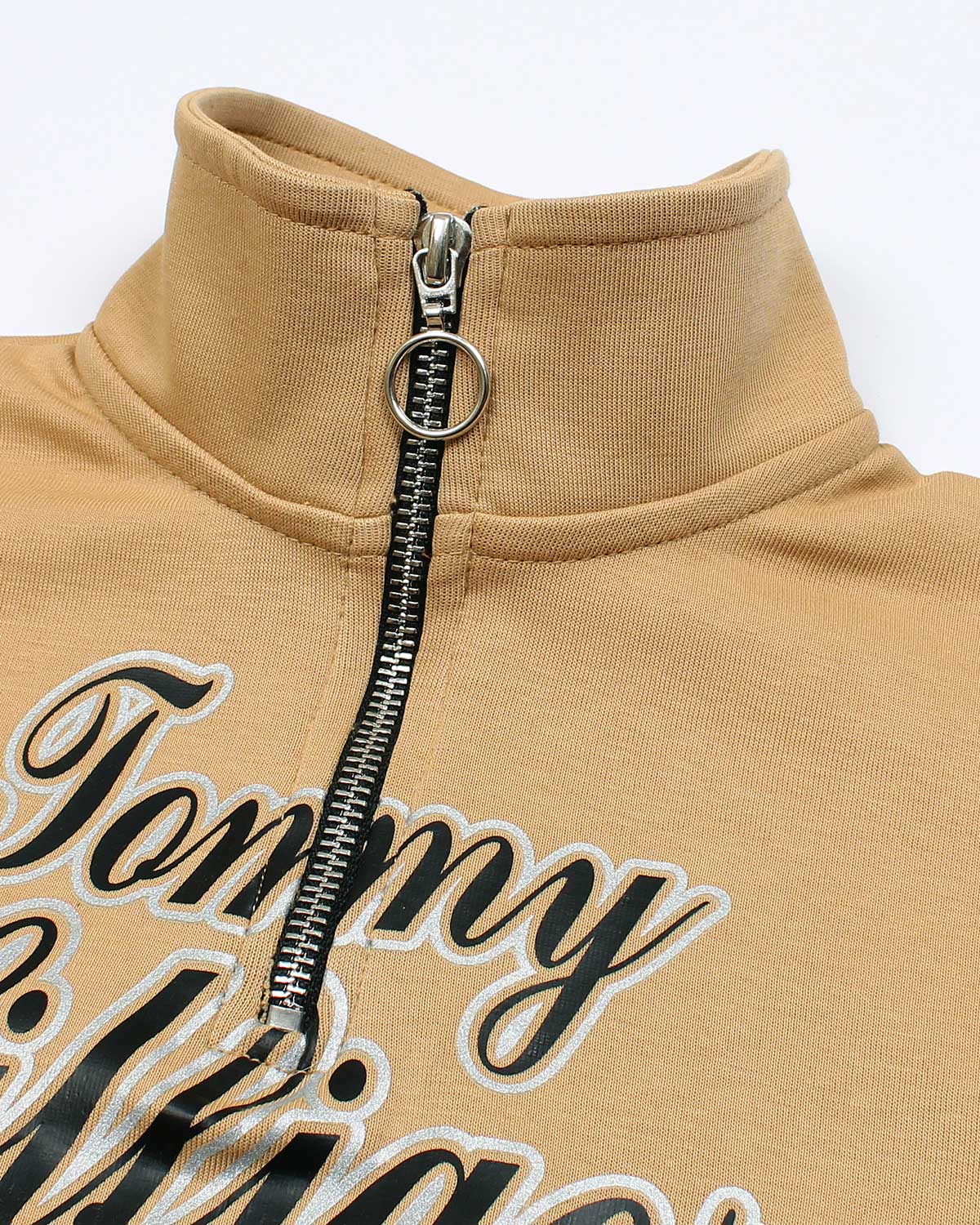 Baby Girls High Neck Tracksuit - Beige