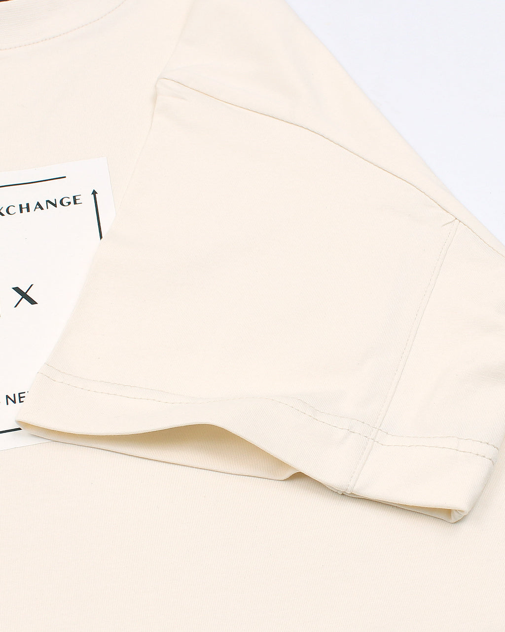 A-X Men's Oversized Logo Patch T-Shirt – Off White