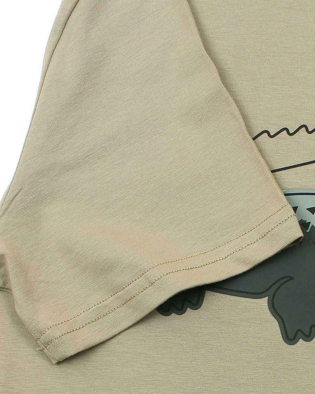 Men’s lac. Iconic Crocodile Print T Shirt - Beige