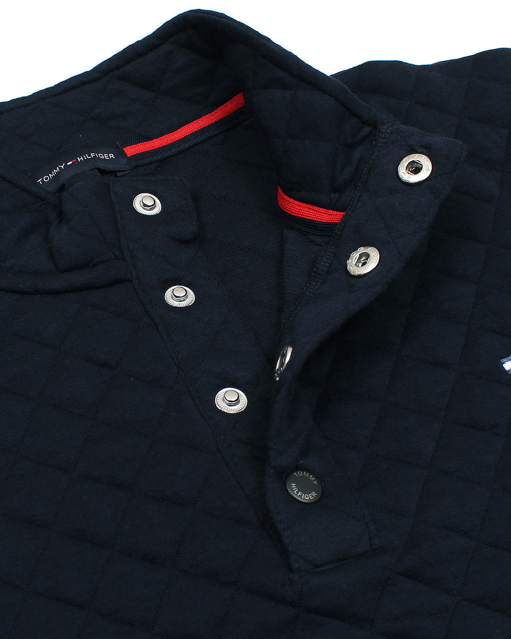 Premium TH Quilted Button Up Men's Sweat - Navy Blue