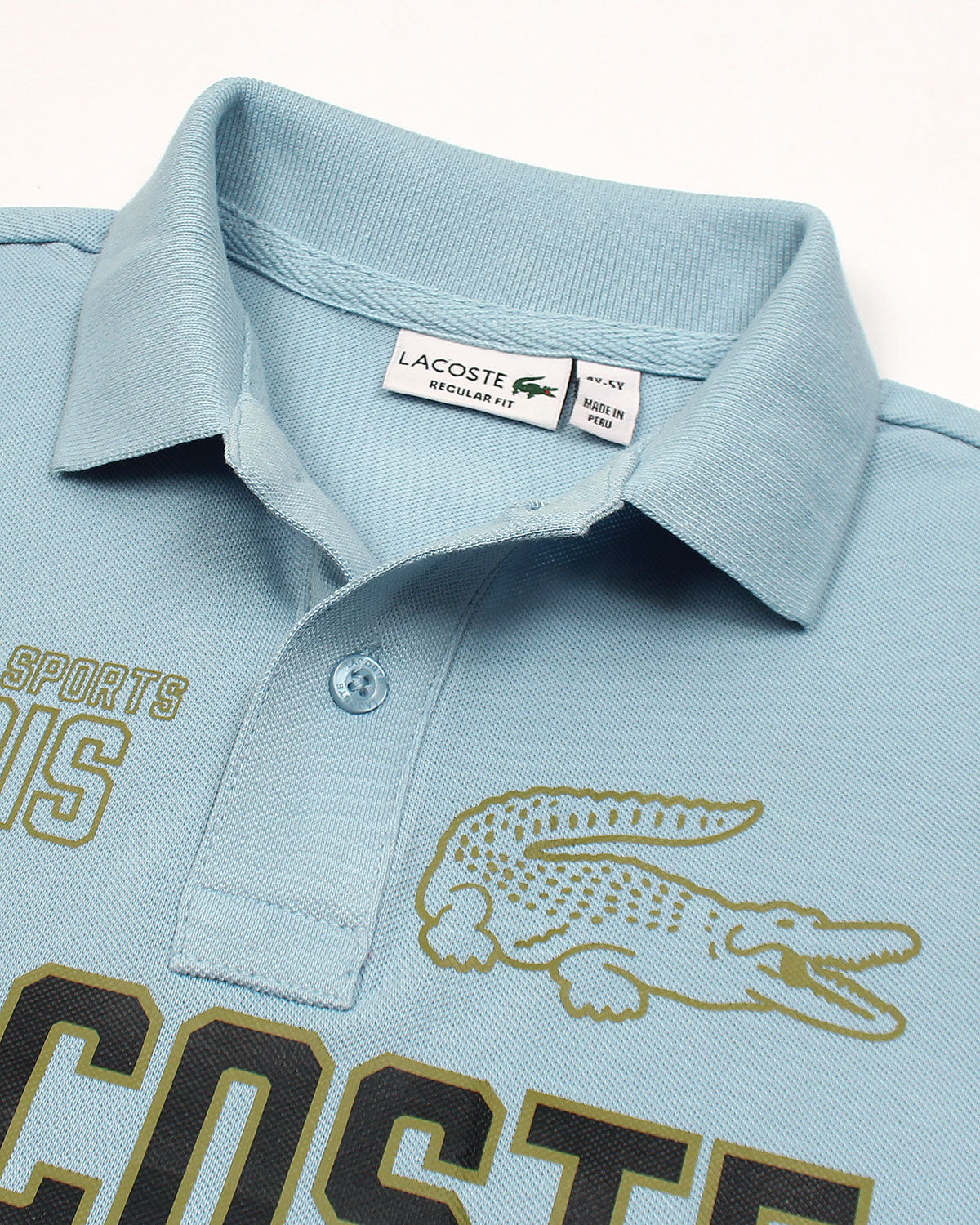 Premium Kids L-C-O-S-T Polo Shirt - Sky Blue