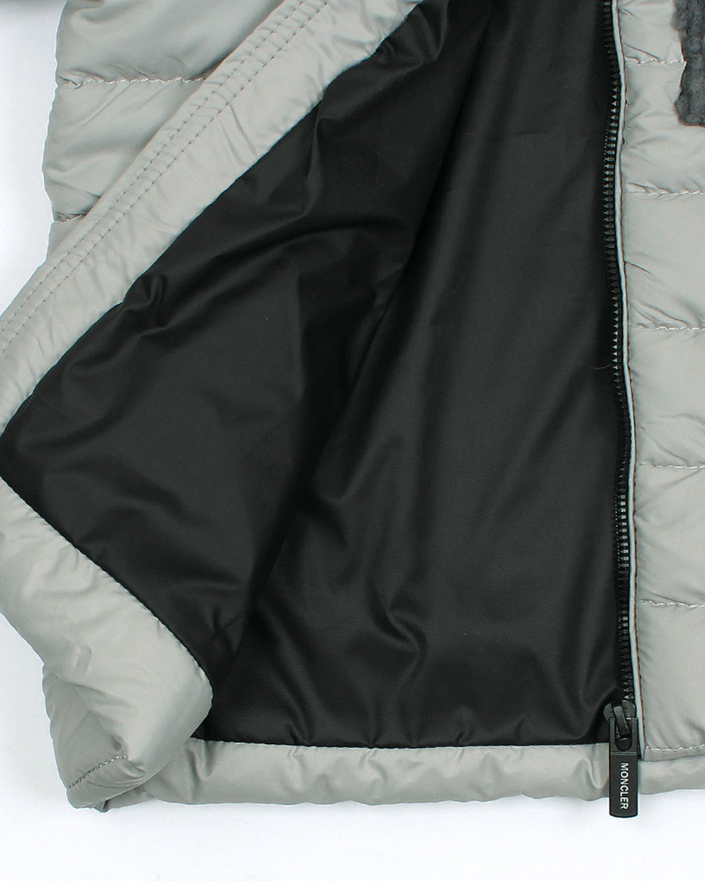 Kids Mon. Puffer Hooded Jacket - Light Grey