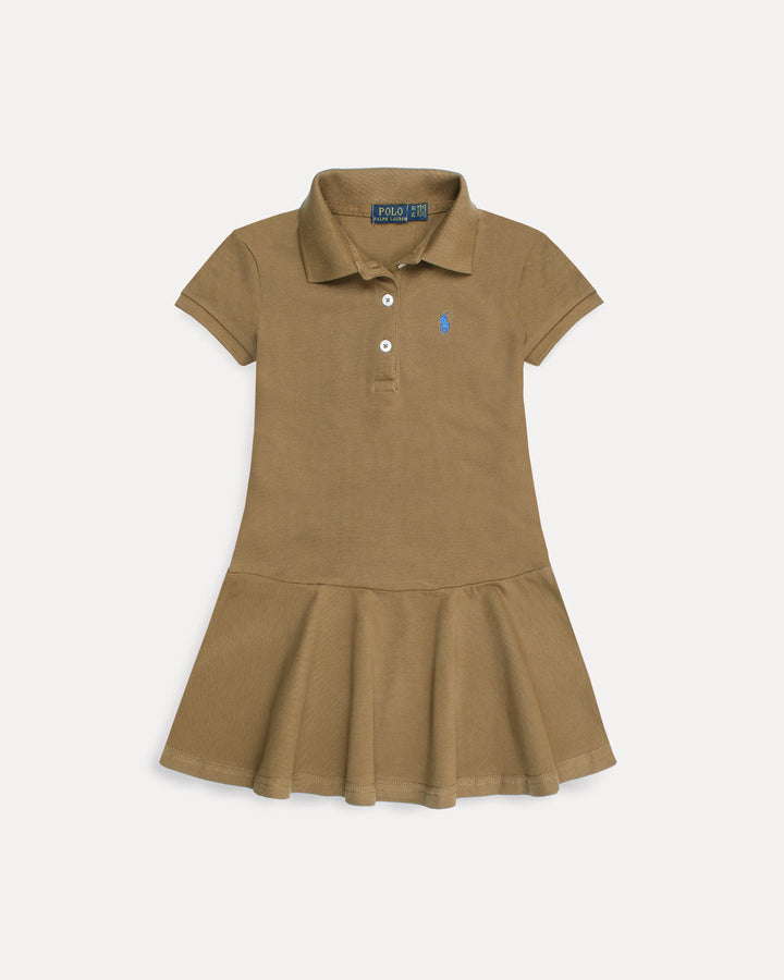 Baby Girl Iconic Polo Dress - Brown