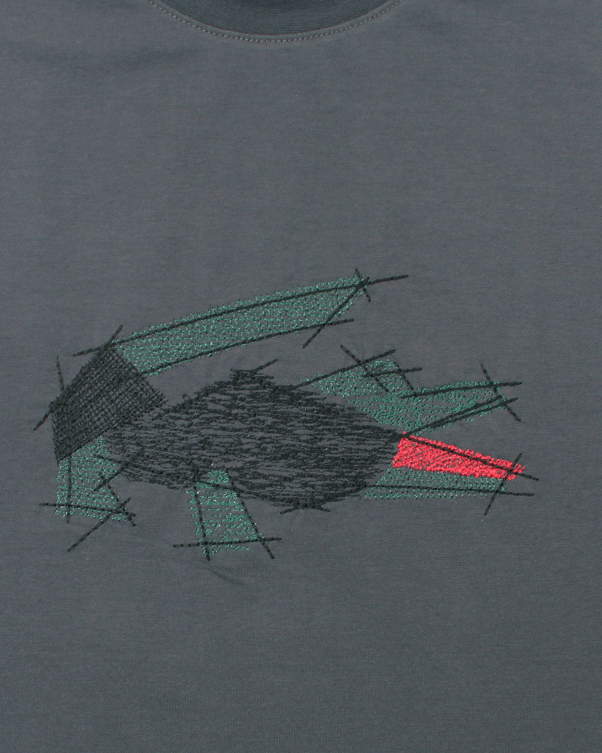 Men's Oversize Croc Lac. T Shirt - Grey