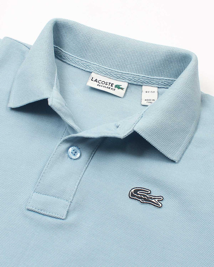 Premium Baby Girl Lac. Polo Shirt - Sky Blue