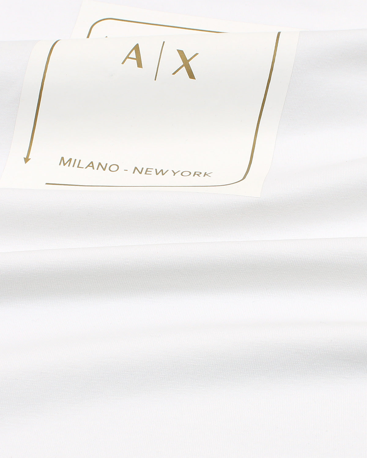 A-X Men's Oversized Logo Patch T-Shirt – White