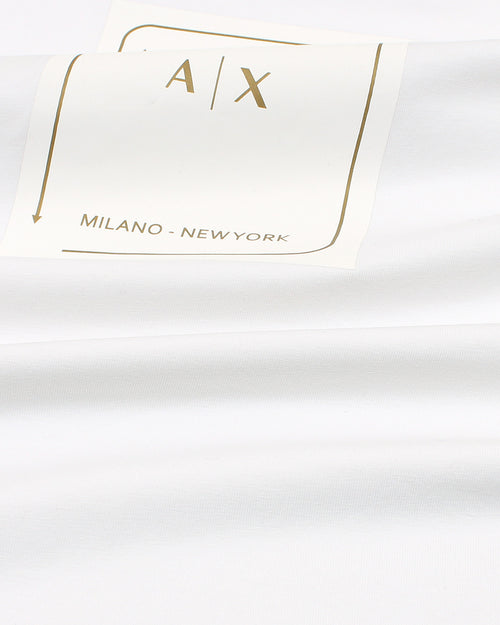 A-X Men's Oversized Logo Patch T-Shirt – White