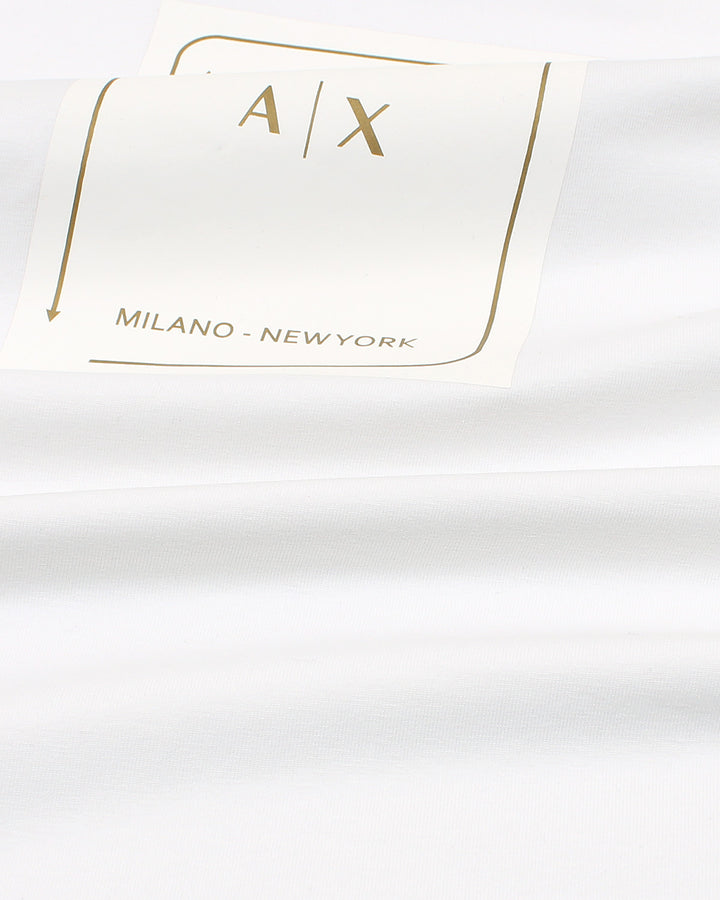 A-X Men's Oversized Logo Patch T-Shirt – White