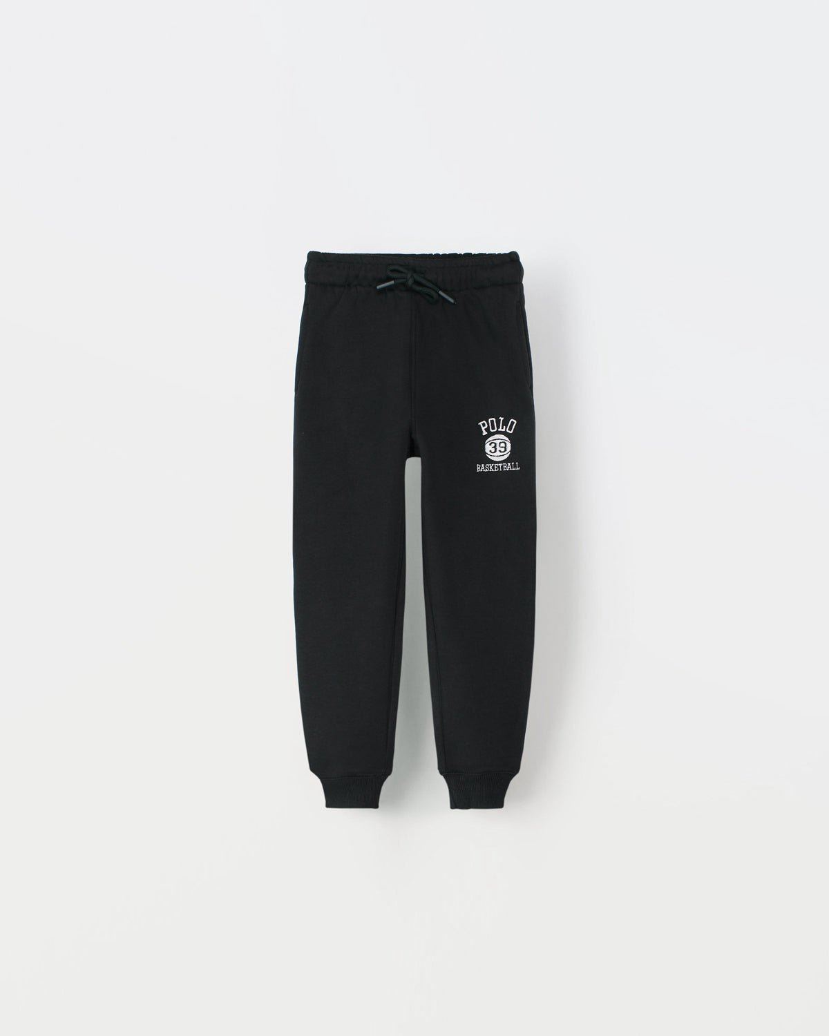 Kids Winter Basketball Jogger Pants - Black