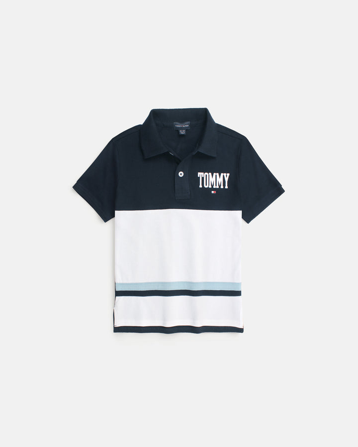 Kids Contrast Panel TH Polo Shirt - N-W-S