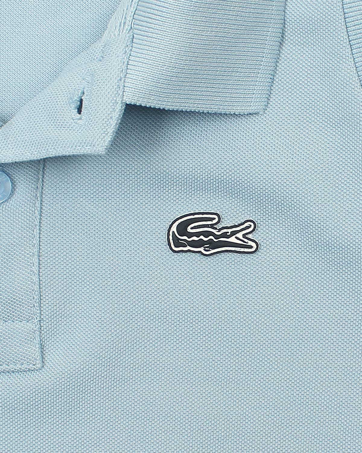 Premium Baby Girl Lac. Polo Shirt - Sky Blue