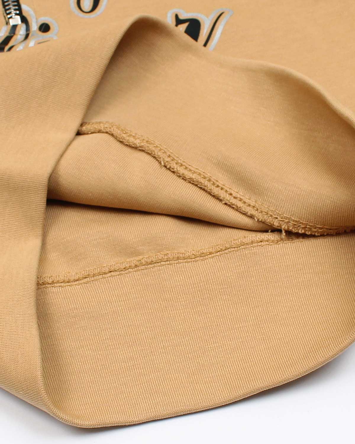 Baby Girls High Neck Tracksuit - Beige