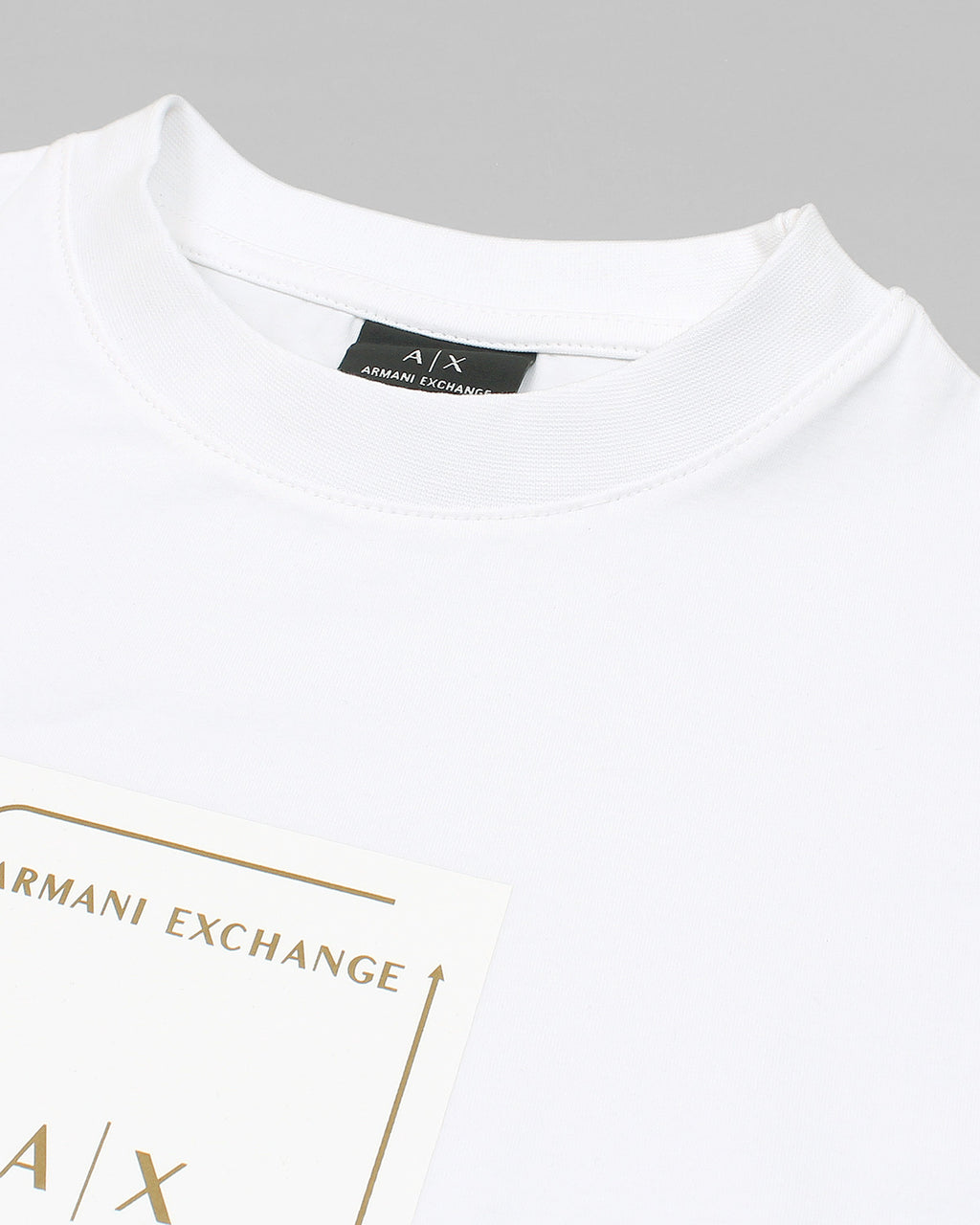 A-X Men's Oversized Logo Patch T-Shirt – White