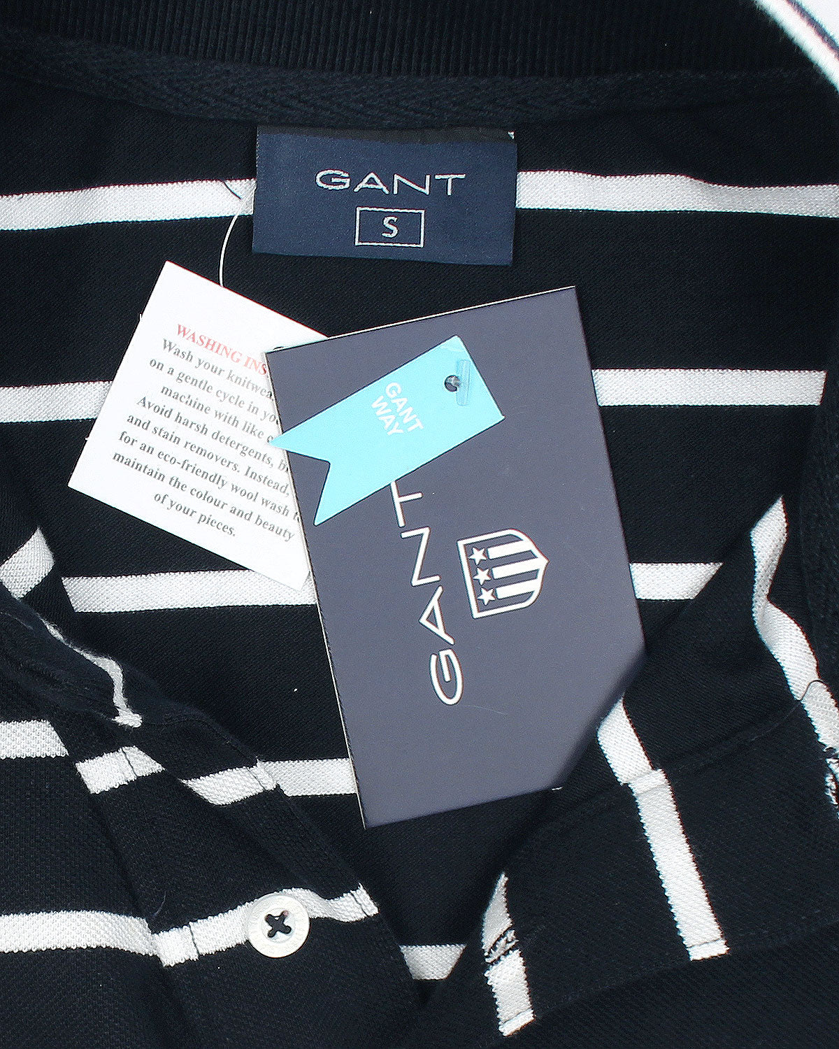 Exclusive G-A-N-T Men Stripper Polo Shirt - Navy Blue