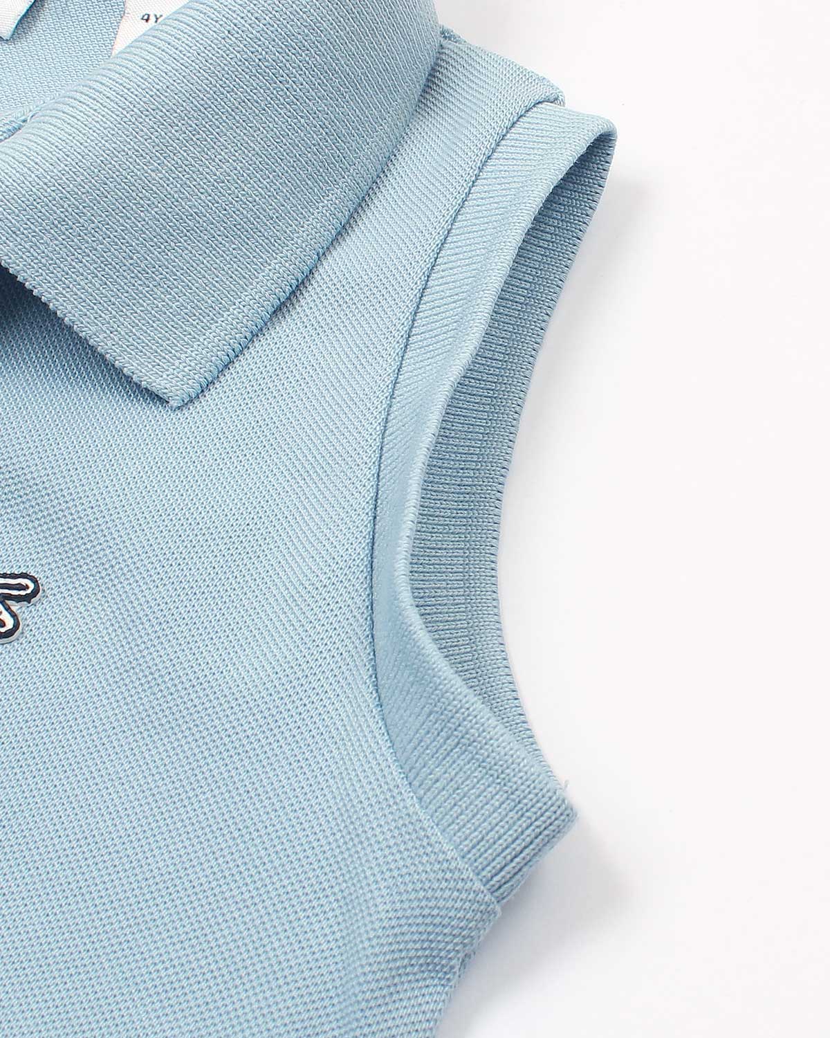Premium Baby Girl Lac. Polo Shirt - Sky Blue
