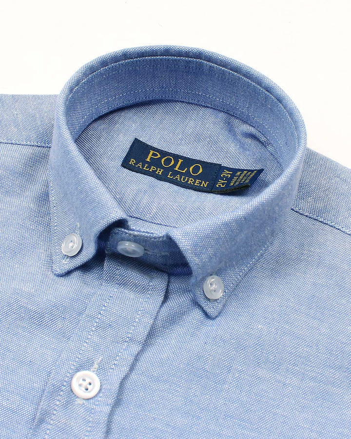 Kids Button Down Oxford Shirt - Sky Blue