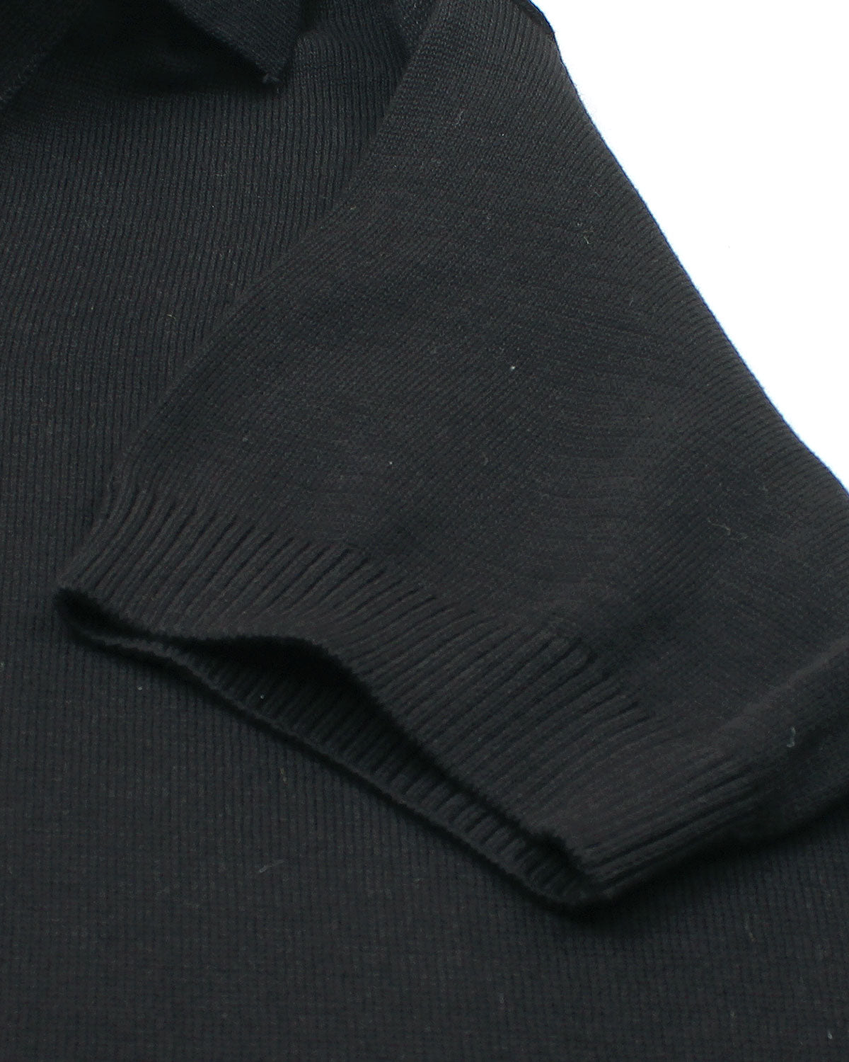 Exclusive Knitted Johny Collar Polo Shirt - Black