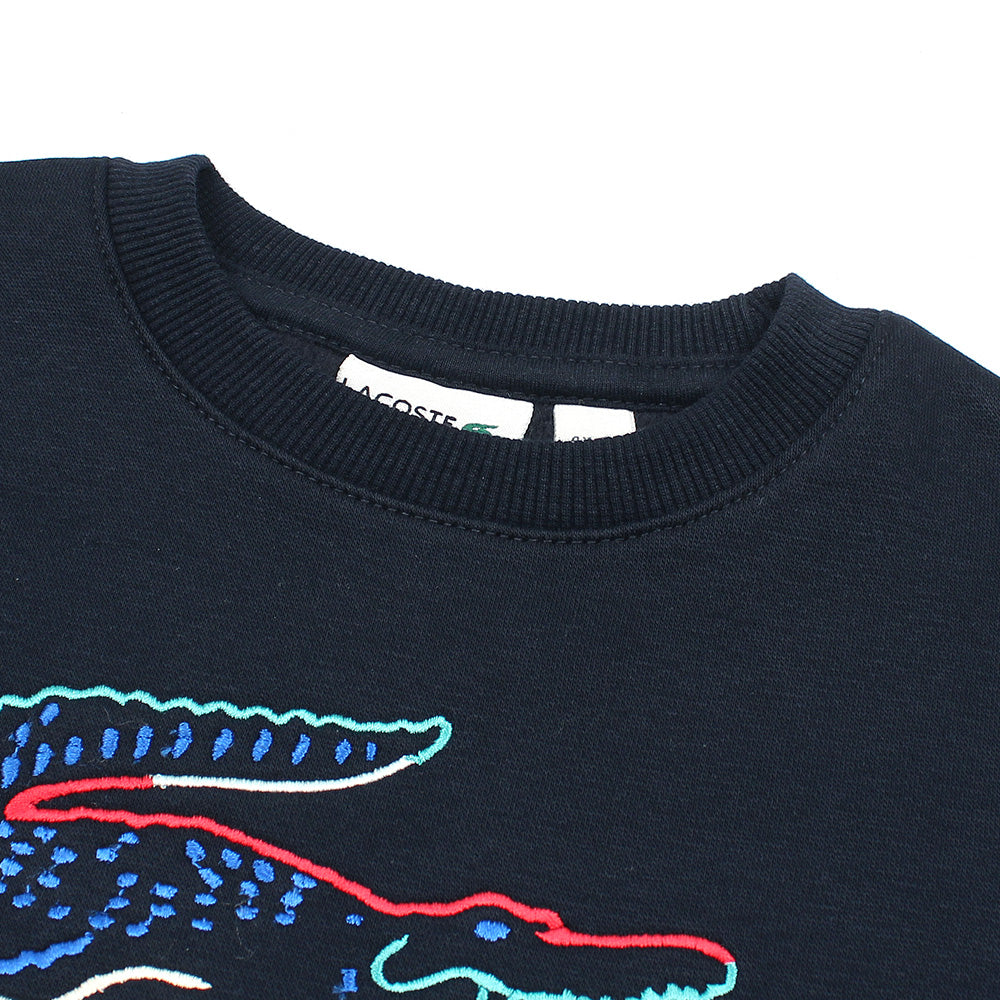 Kids Lac. Embraided Sweatshirt - Navy Blue
