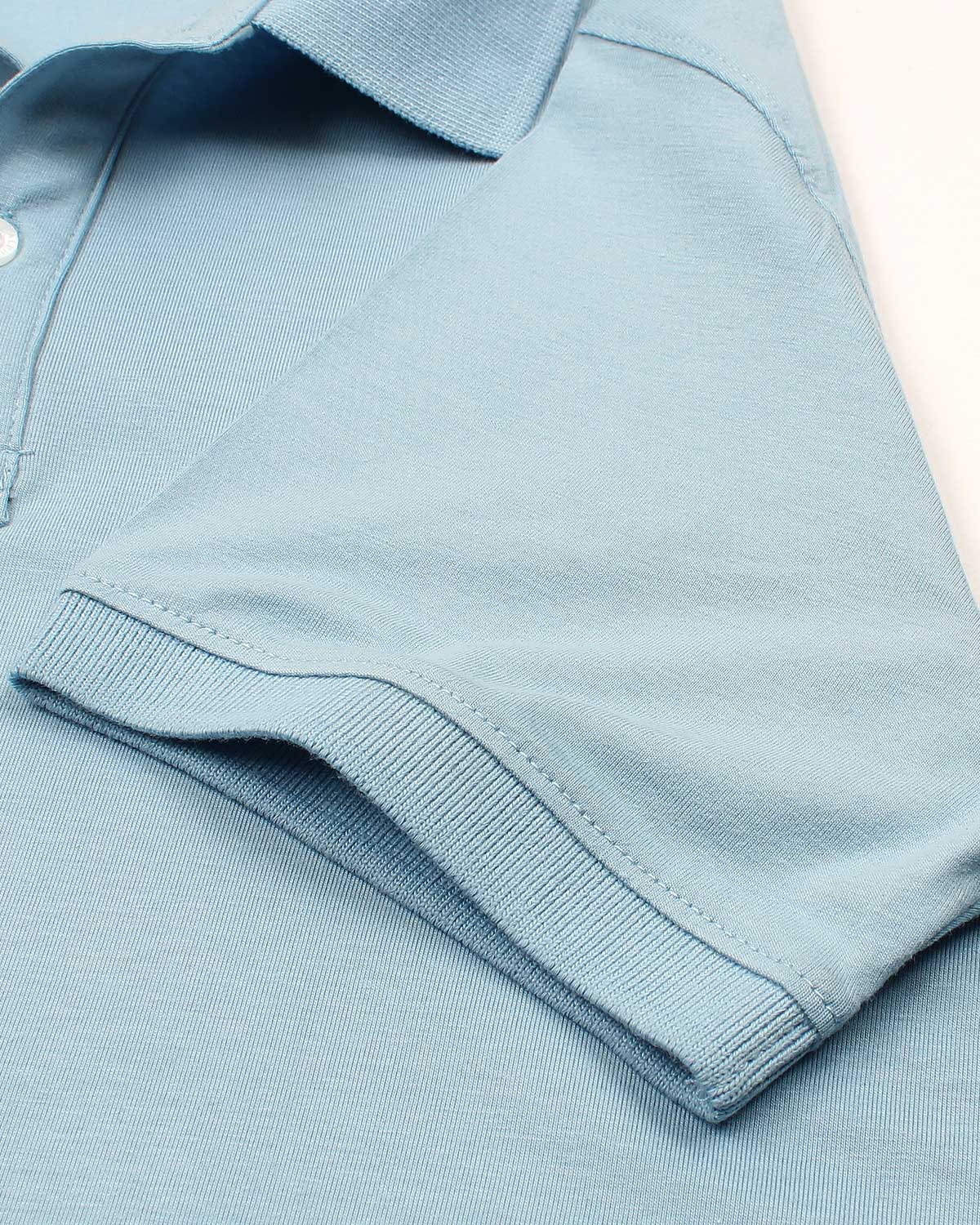 Men's Modal Iconic Polo Shirt - Sky Blue