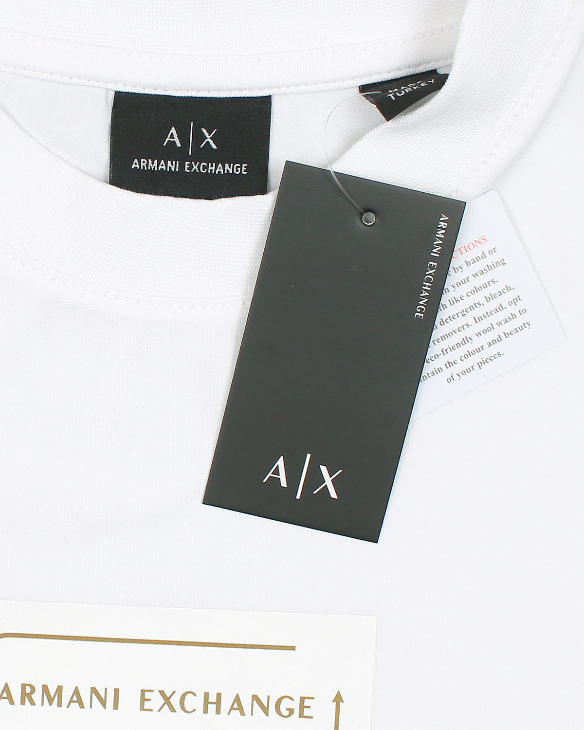 A-X Men's Oversized Logo Patch T-Shirt – White