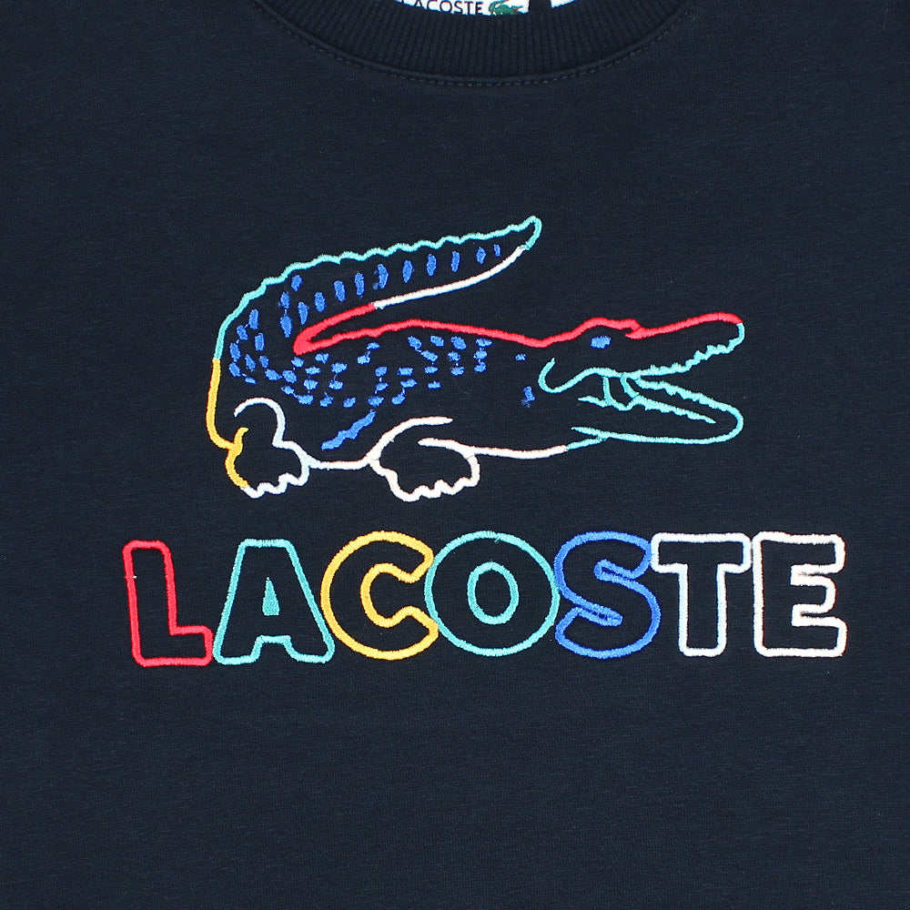 Kids Lac. Embraided Sweatshirt - Navy Blue