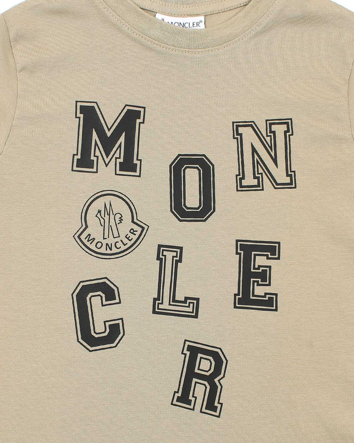 Kids Mon. Digit T Shirt - Beige