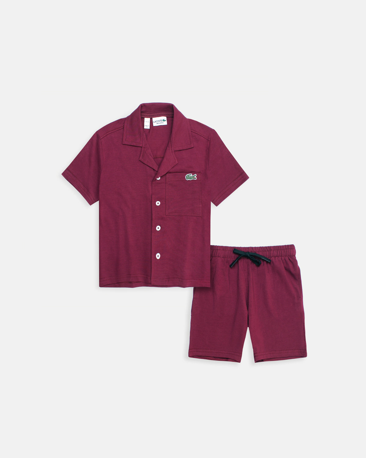 Kids Notch Lapel Tracksuit Set - Maroon