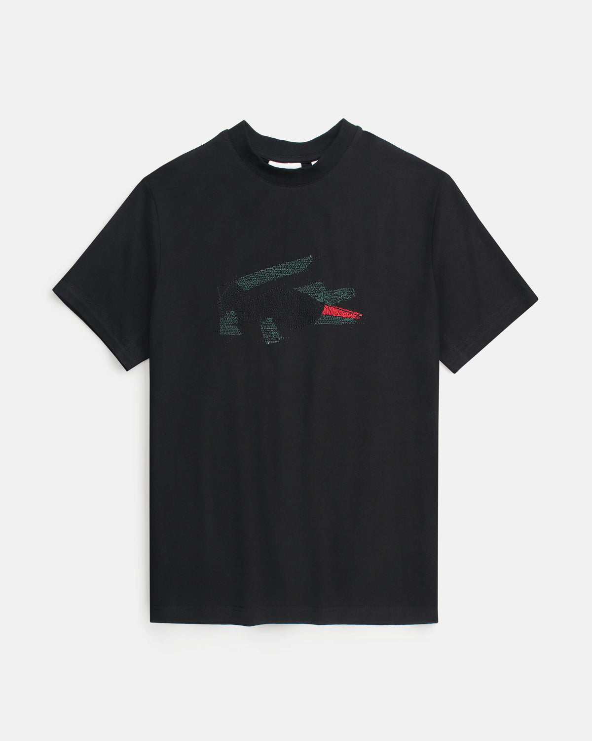 Men's Oversize Croc Lac. T Shirt - Black