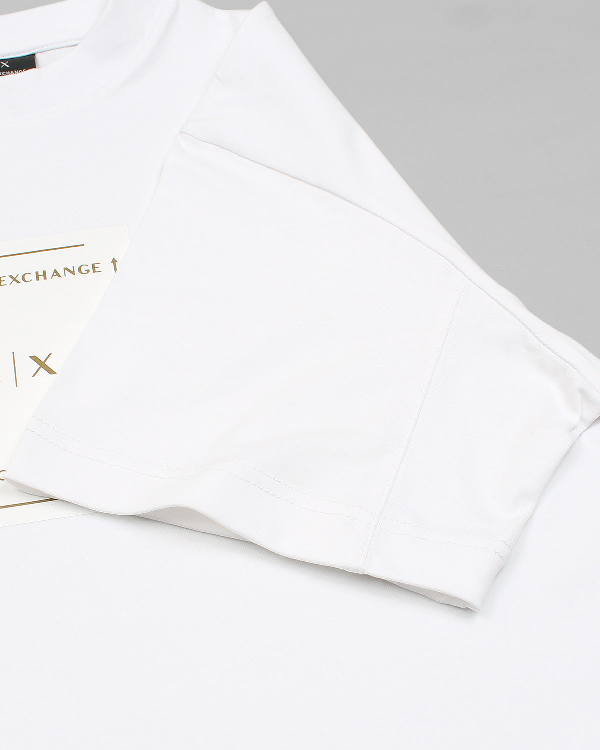 A-X Men's Oversized Logo Patch T-Shirt – White