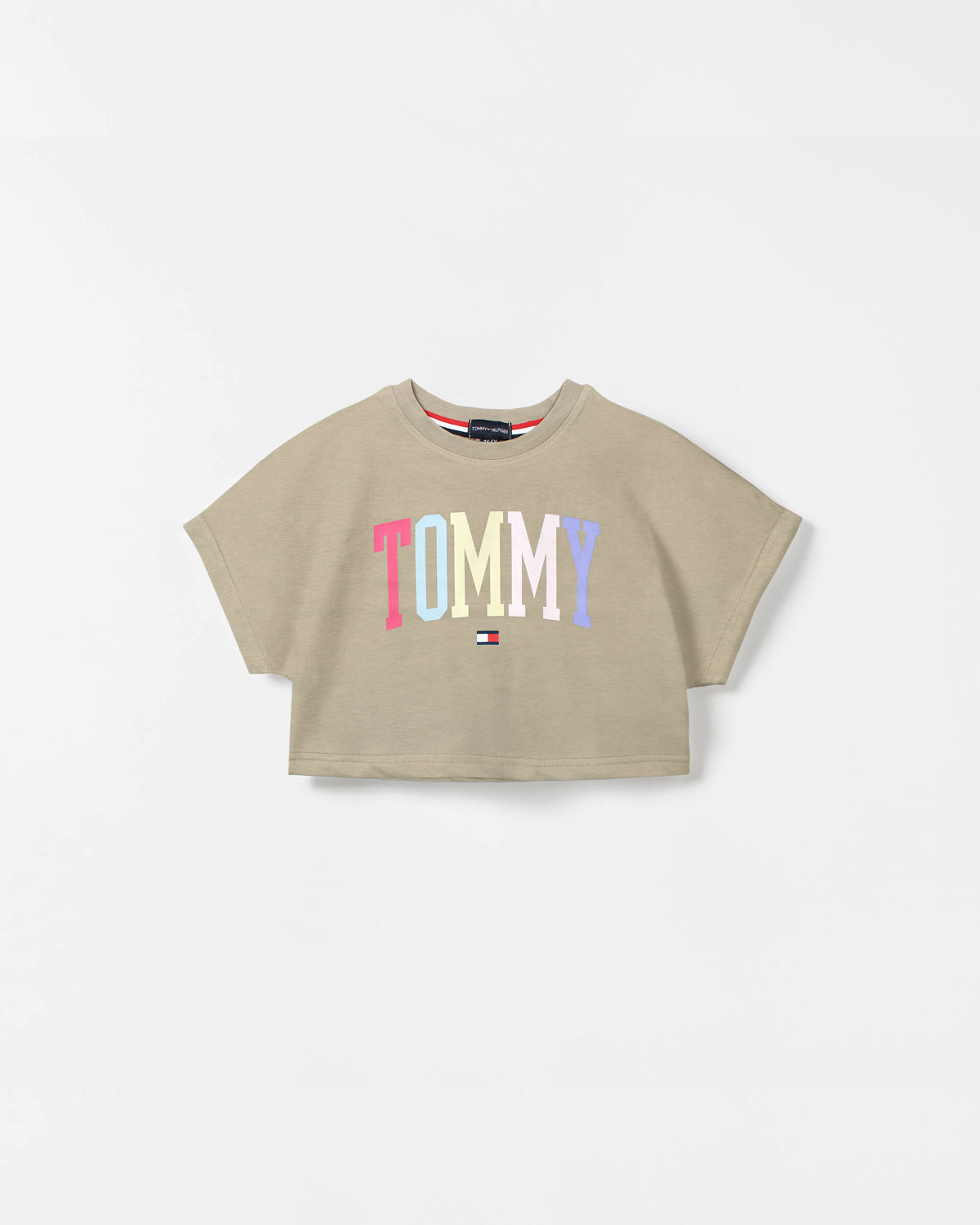Baby Girls Cropped Tom. T Shirt - Beige