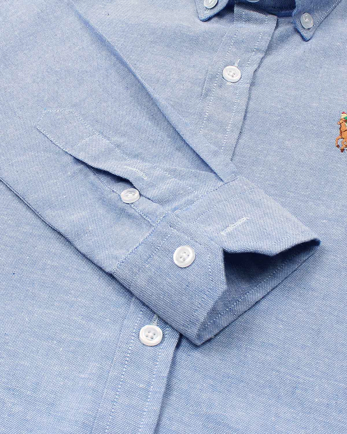 Kids Button Down Oxford Shirt - Sky Blue