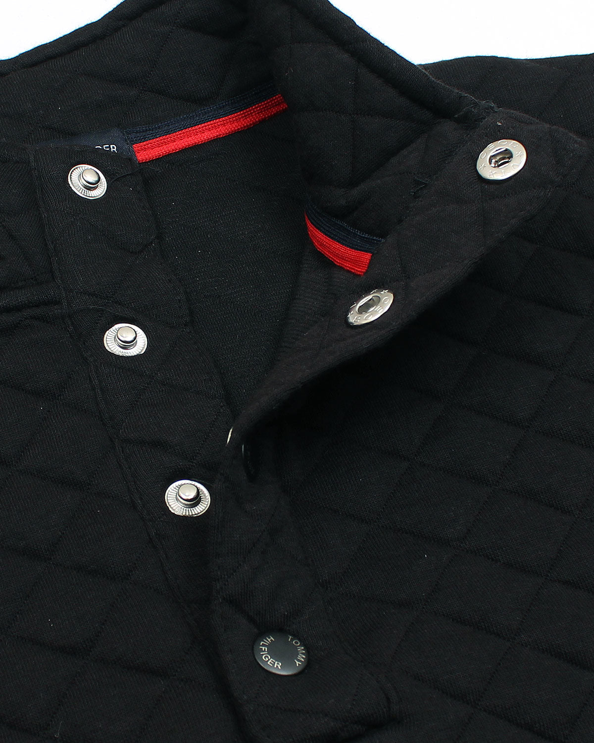 Premium TH Quilted Button Up Men's Sweat - Black