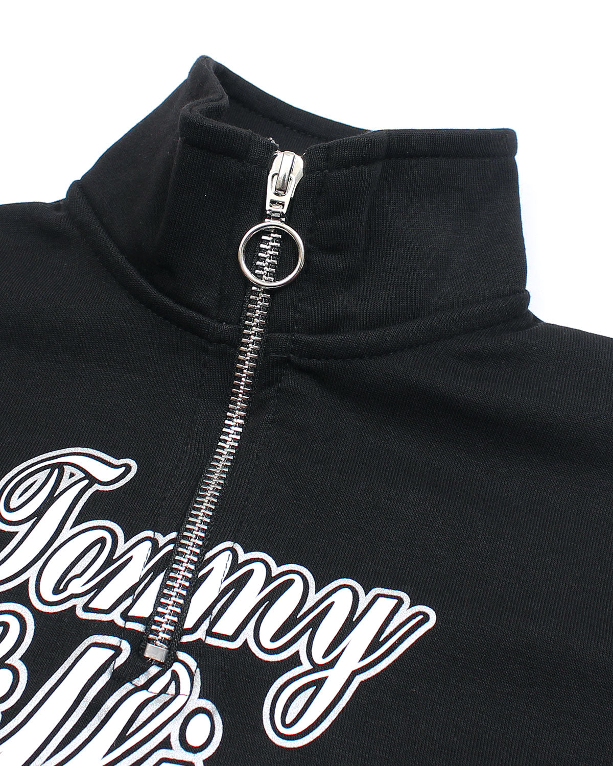 Baby Girls High Neck Tracksuit - Black