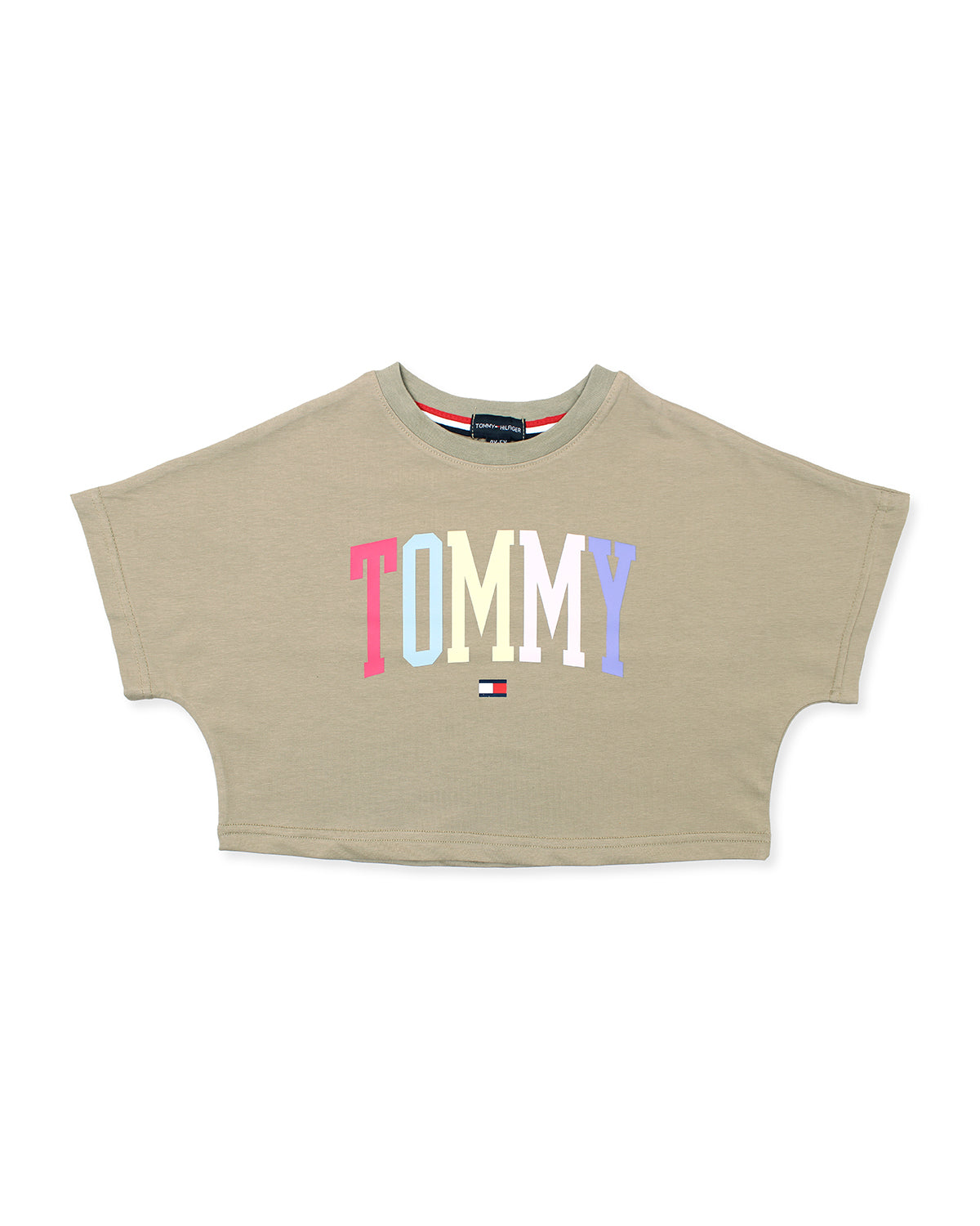 Baby Girls Cropped Tom. T Shirt - Beige