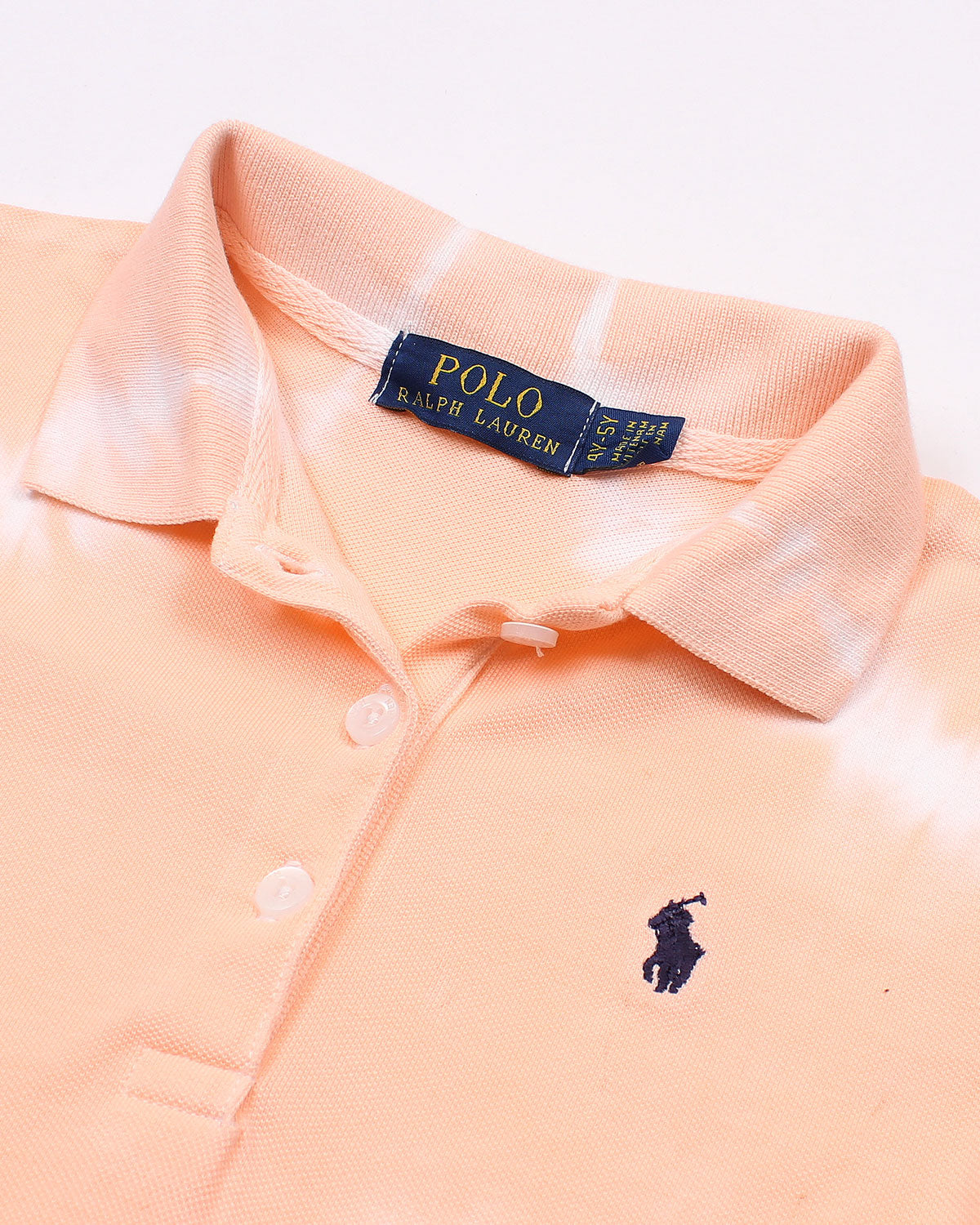 Baby Girl Iconic Polo Dress - Peach