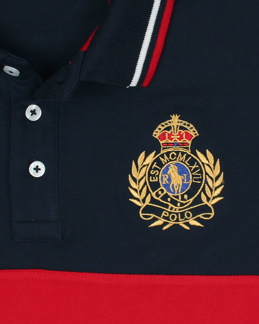 Exclusive R/L Panel Motive Polo - N-R-W