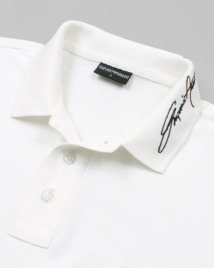 Men's EA. Collar Polo Shirt - White